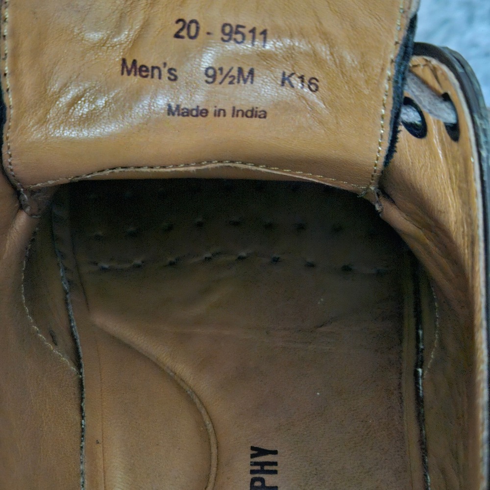 Johnston & Murphy Conard Black Leather Cap Toe Oxford Dress Shoes Mens 9.5 - Picture 9 of 10